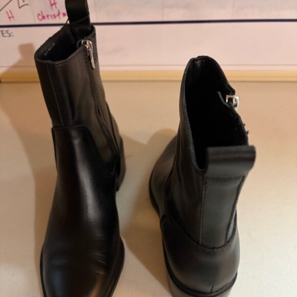 Women's Leather Boots Size 9 Black - Picture 3 of 5
